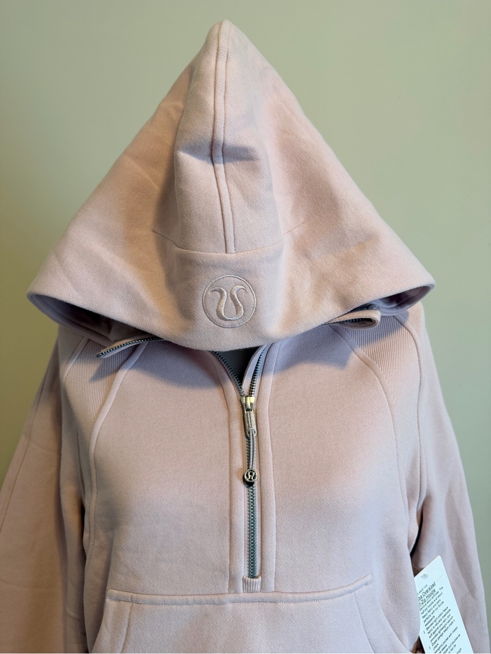NWT Lululemon waist length oversized hooded scuba size xs/s porcelain pink - Picture 11 of 13